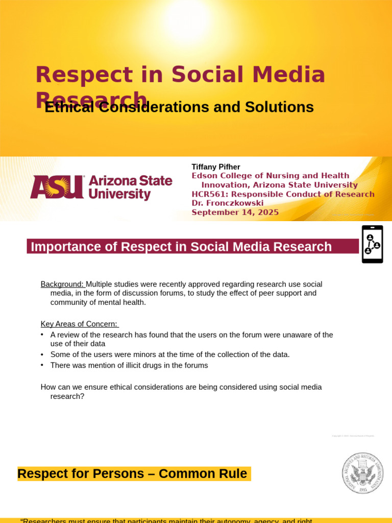Ethical Guidelines for Social Media Research | PDF | Informed Consent ...