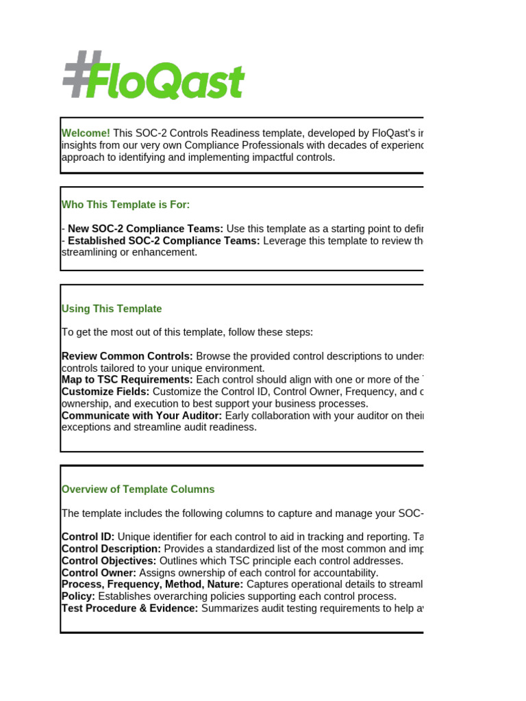 SOC-2 Controls Readiness Template | PDF | Computer Security | Security