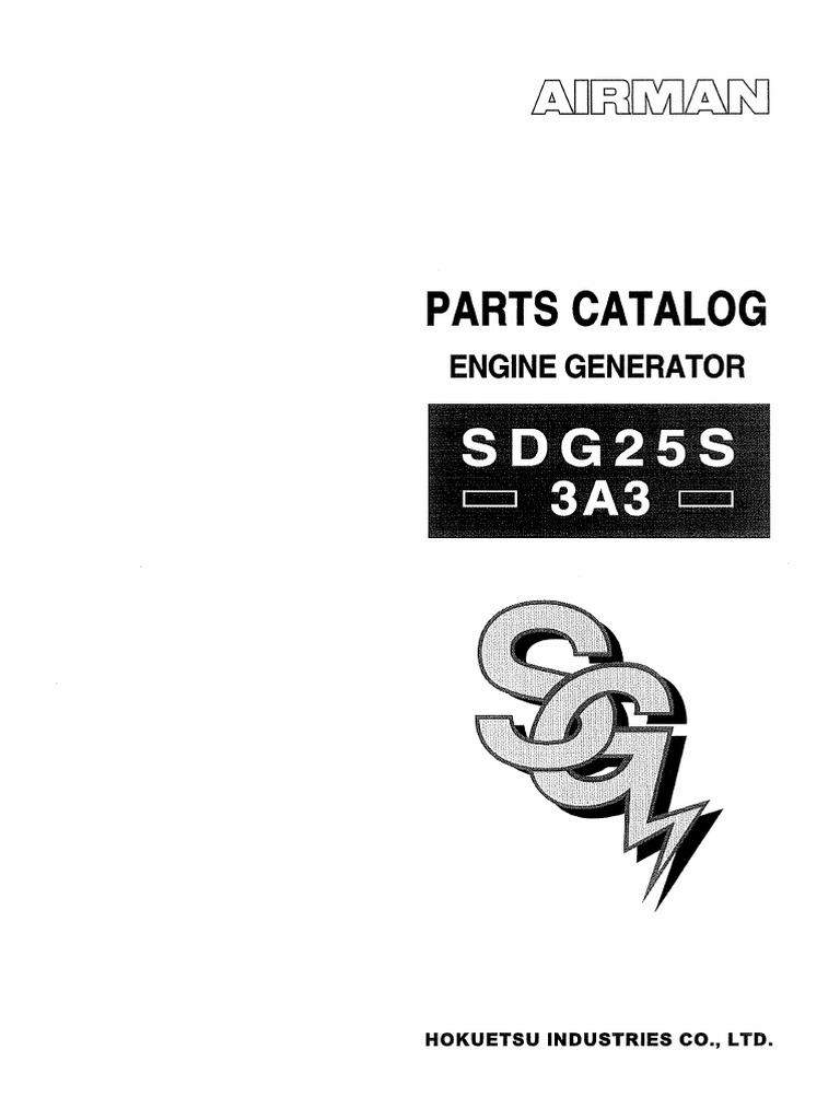 Parts Catalog Engine Generator SDG25S 3A3 | PDF