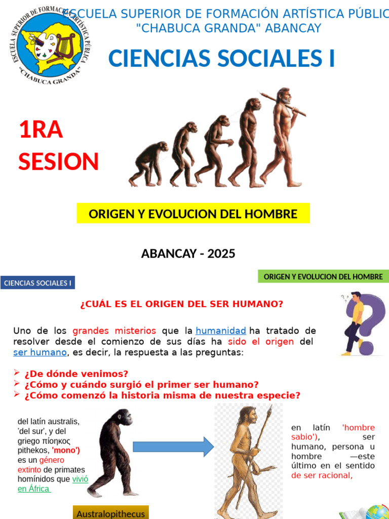 Origen y Evolución del Hombre | PDF | Evolución humana | Homo