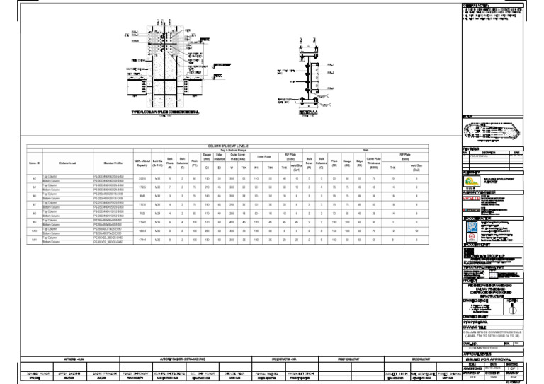 Column Splice Connection Details | PDF