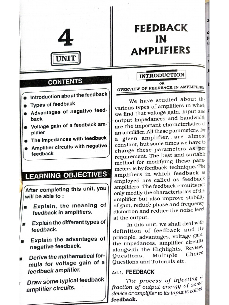 EDC 2 - Feedback in Amplifier | PDF