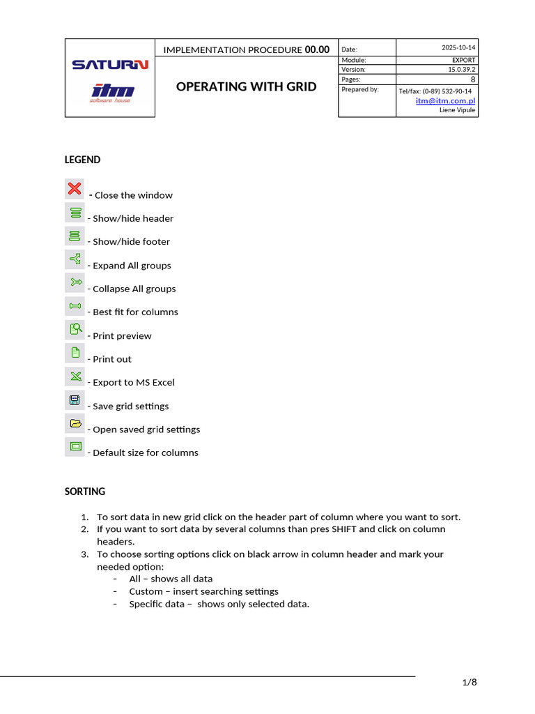 00.00 Operating With Grid | PDF | Button (Computing) | System Software