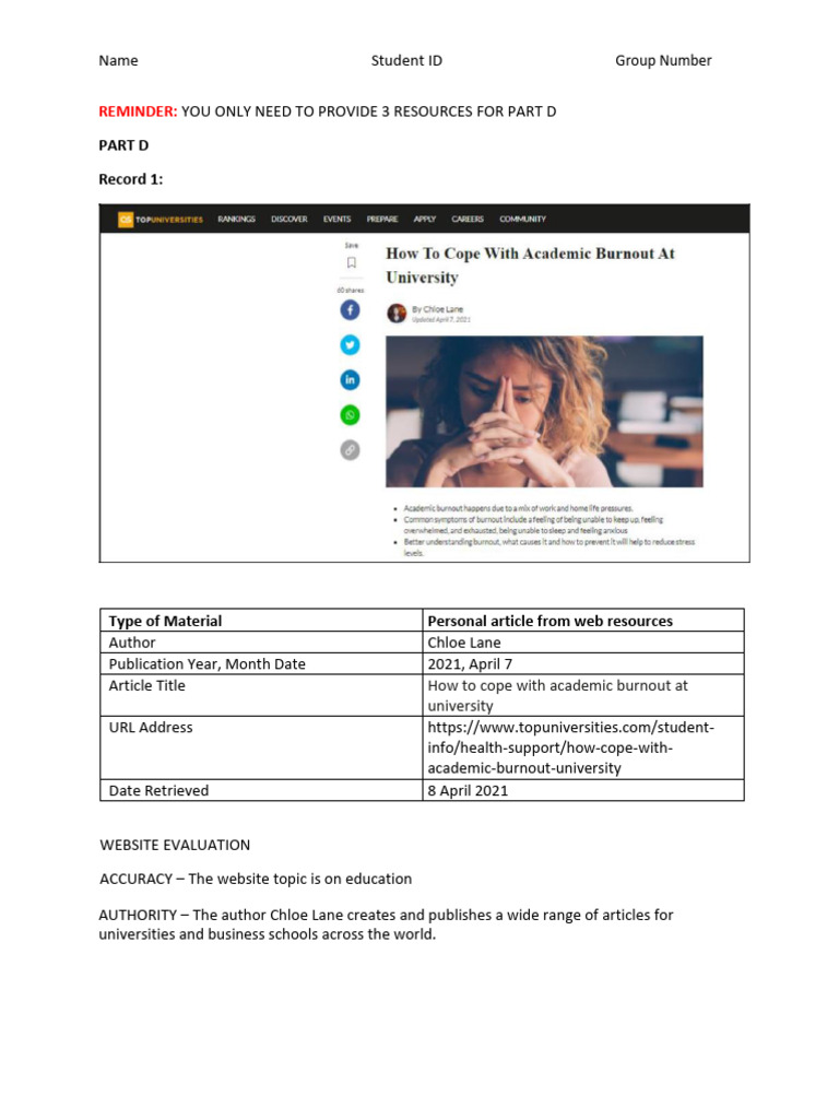 GBX0009 - Contoh - Part D Information Seeking | PDF | Psychology