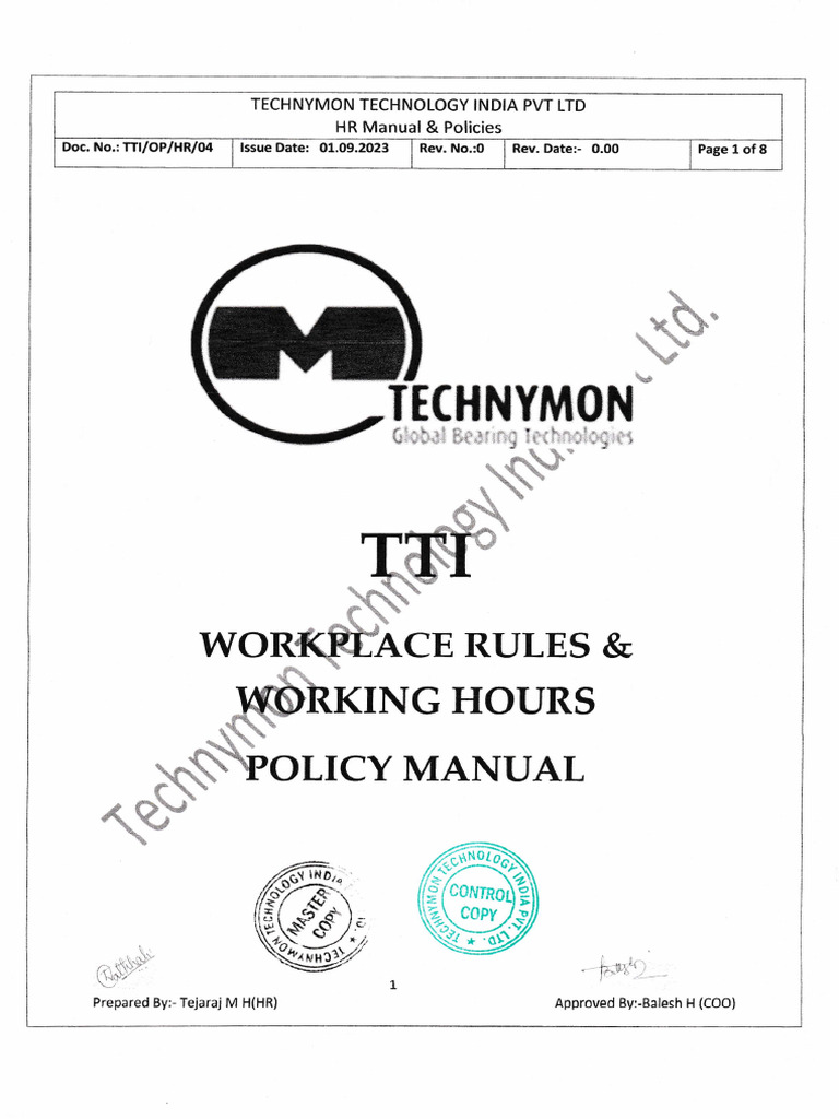 HR Policies and Work Hours Guide | PDF