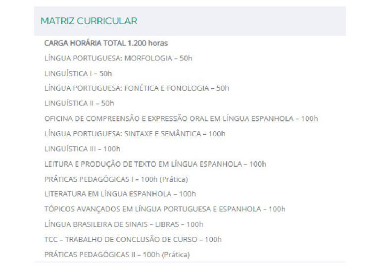 Segunda Licenciatura em Letras Português e Espanhol | PDF