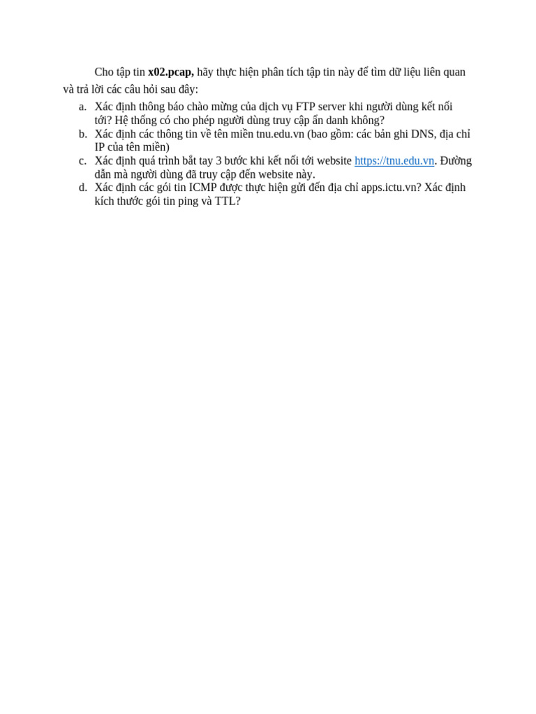 FTP HTTP DNS | PDF
