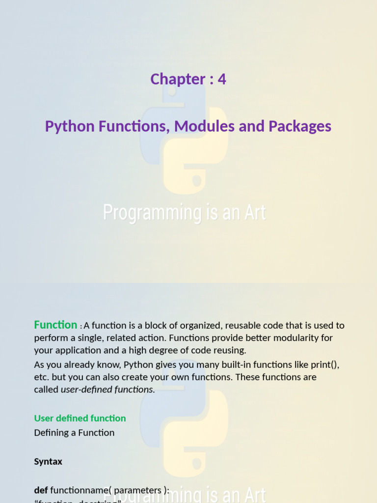 Python Functions and Variable Scope | PDF | Parameter (Computer ...