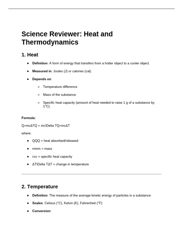 Heat and Thermodynamics | PDF | Heat | Temperature