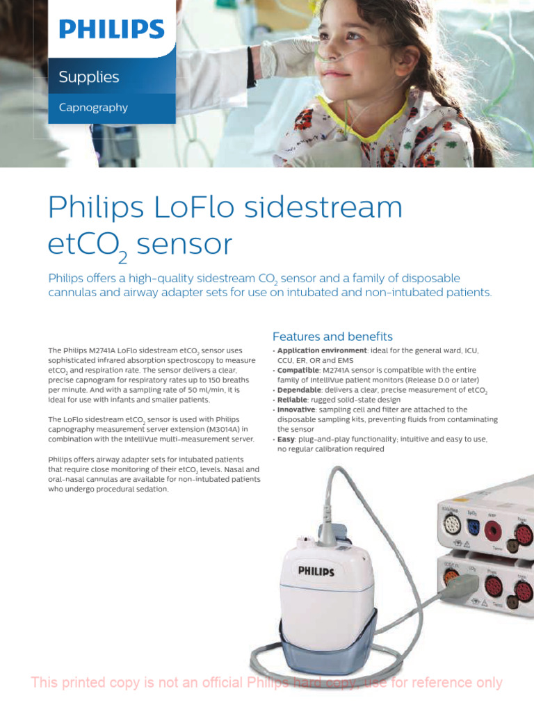 Philips LoFlo Sidestream etCO2 Sensor | PDF | Respiration | Clinical ...