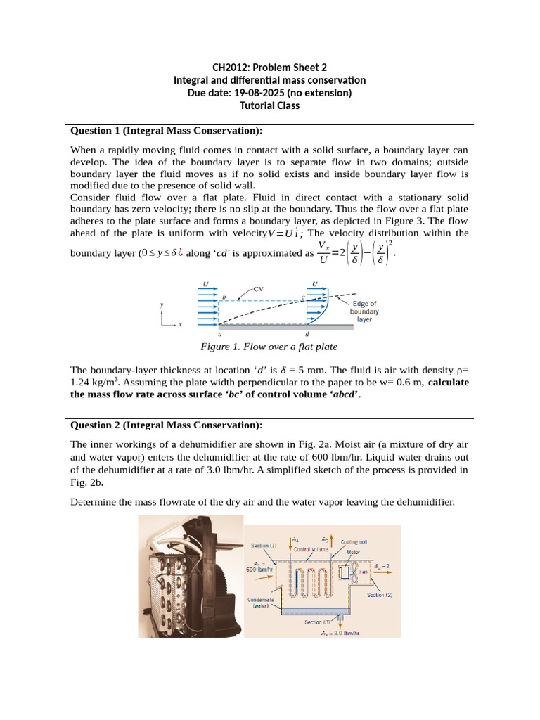 Mass Conservation in Fluid Dynamics | PDF | Boundary Layer | Fluid Dynamics