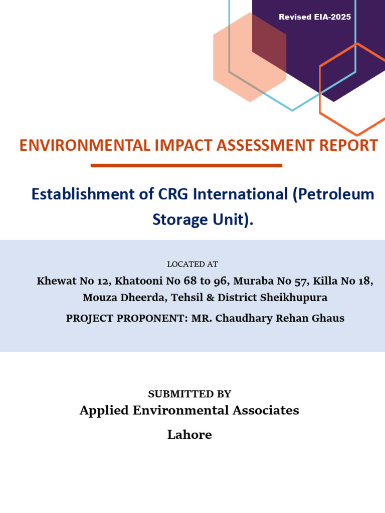 Final EIA CRG International | PDF | Environmental Impact Assessment | Waste