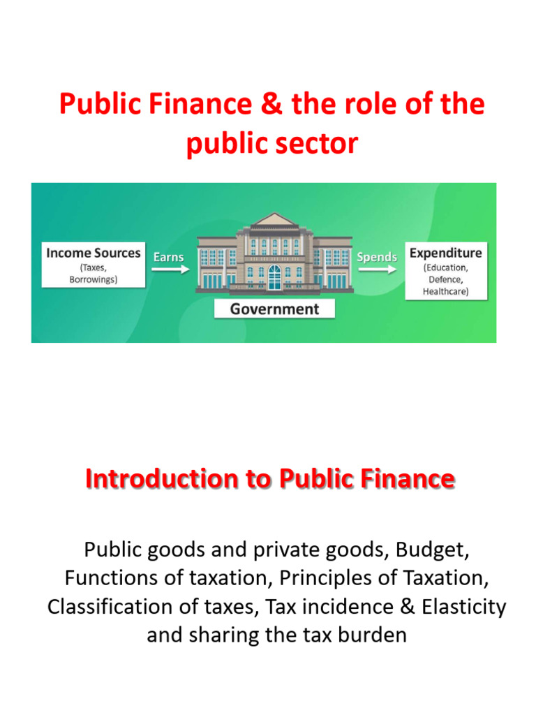 Lecture 9 Public Finance | PDF | Taxes | Fiscal Policy