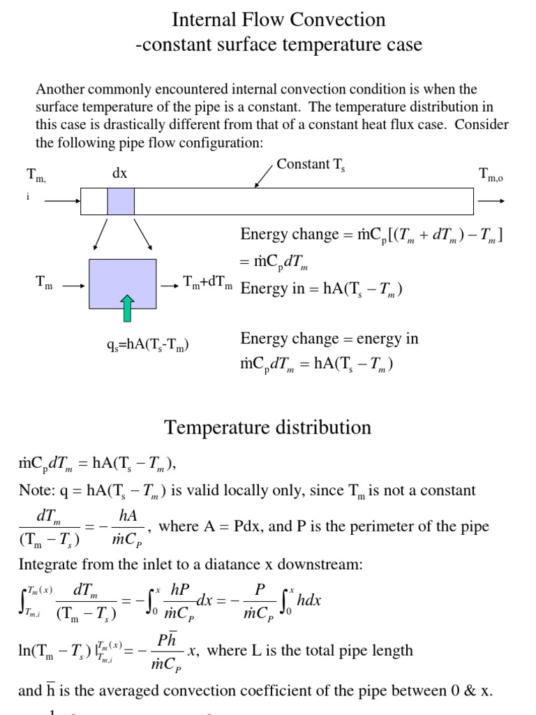 Internal Flow Convection Analysis | PDF | Heat Transfer | Thermal ...