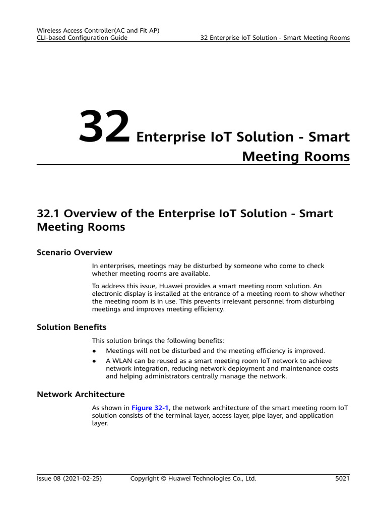 Smart Meeting Room IoT Solution Guide | PDF | Internet Of Things ...