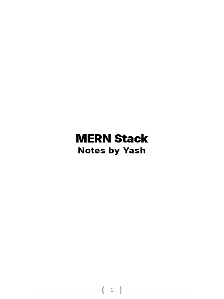MERN Stack Development Guide | PDF | Java Script | No Sql
