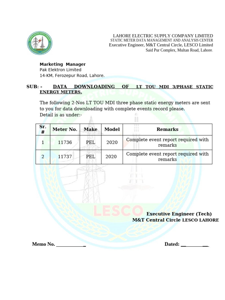 Data Downloading of Energy Meters | PDF | Ac Power | Power Engineering