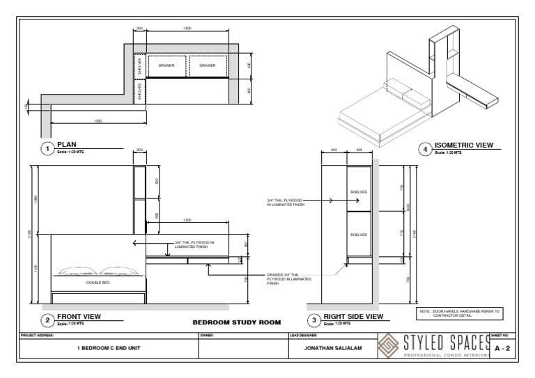 Bedroom Study Room Design Plans | PDF | Furniture | Interior Design