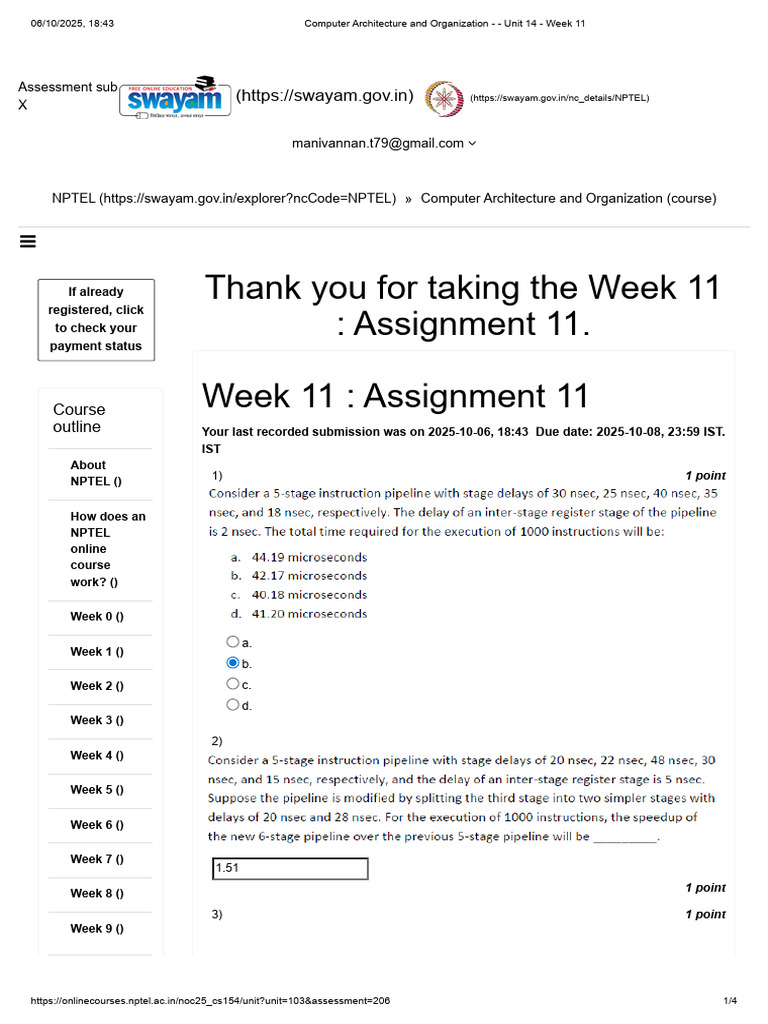 Week 11 Assignment: Computer Architecture | PDF | Computer Architecture ...