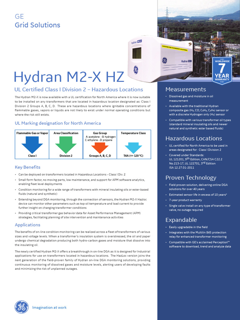 UL Certified Hydran M2-X for Transformers | PDF | Gases