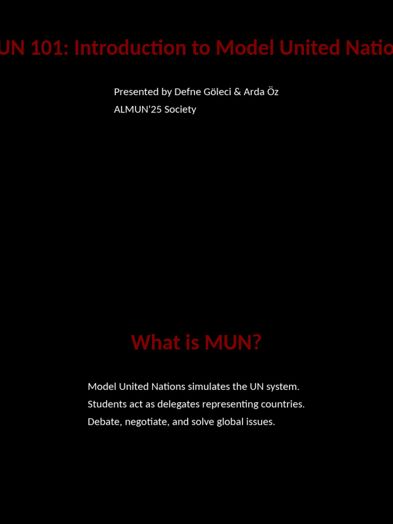MUN Basics: Skills, Structure, and Success | PDF | Government | Global ...