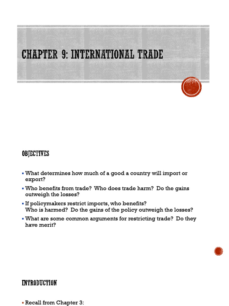 Trade Dynamics: Gains, Losses, and Policies | PDF | World Trade ...