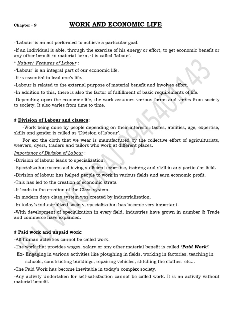 Understanding Work and Economic Life | PDF | Labour Economics ...