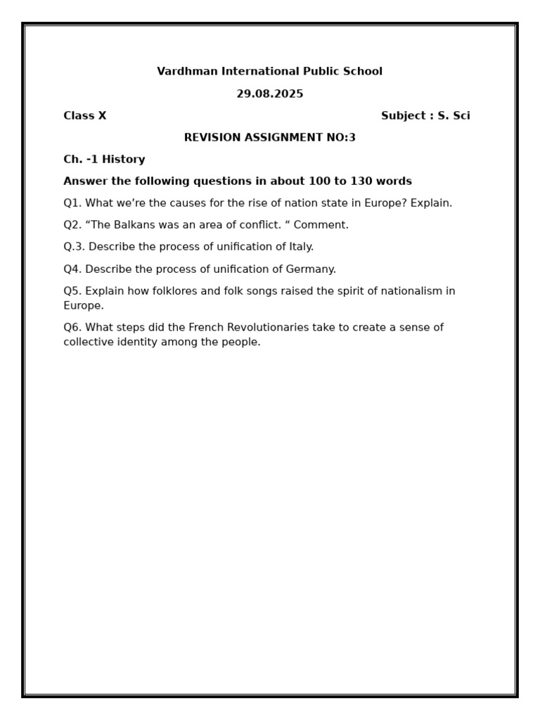 Social Science Assignment 3 | PDF