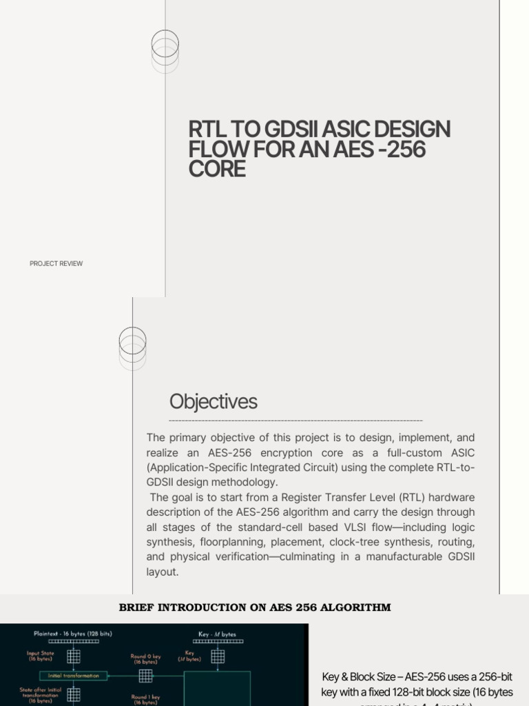 AES-256 ASIC Design Flow Overview | PDF | Cryptography | Secure ...