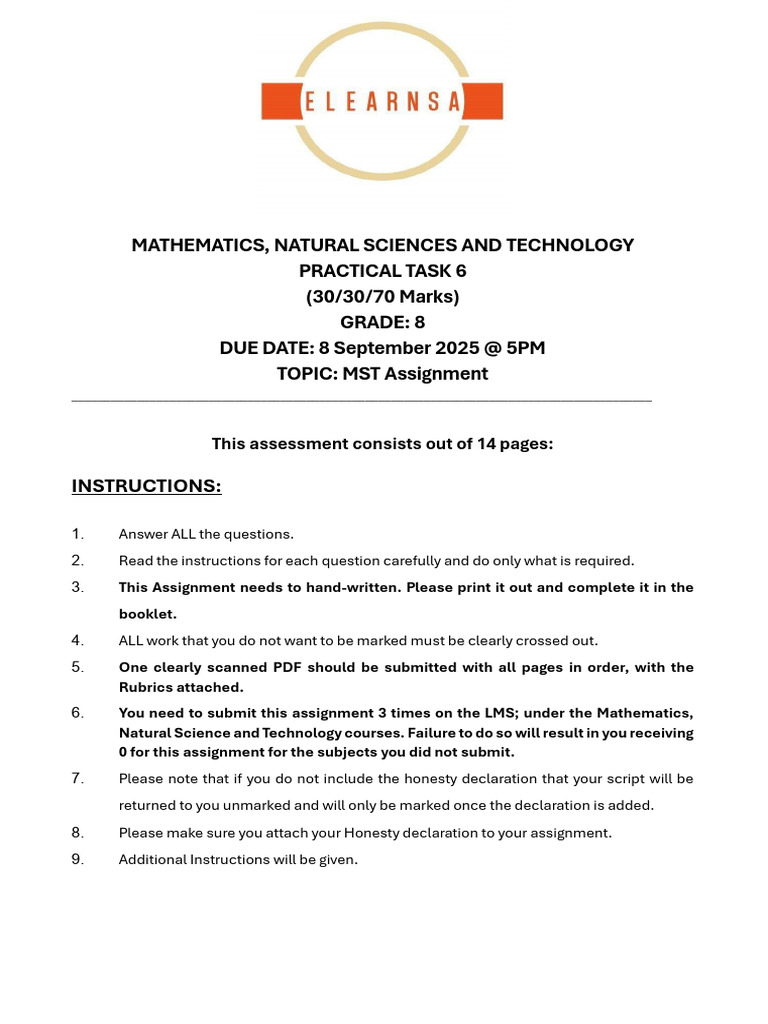 Grade 8 MST Practical Task Guide | PDF | Inductor | Electrical Engineering