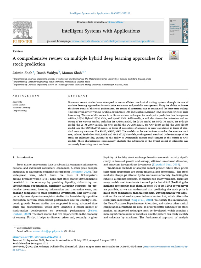 A Comprehensive Review On Multiple Hybri 2 | PDF | Forecasting ...