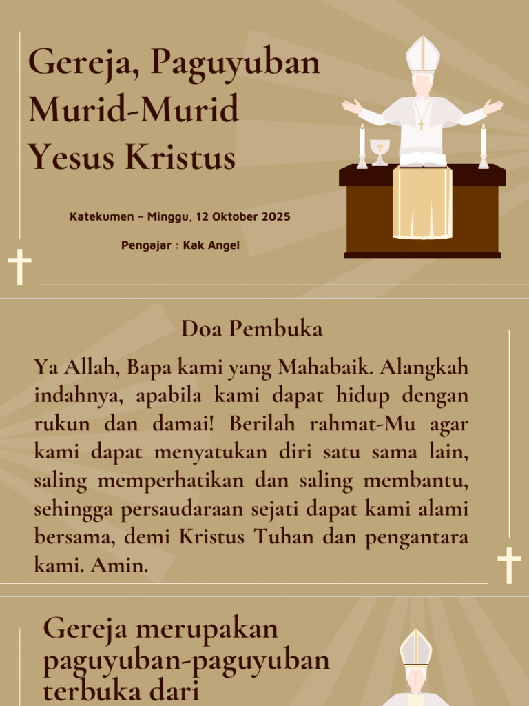 Katekumen, 12 Okt 2025 Gereja, Paguyuban Murid-Murid Yesus Kristus | PDF