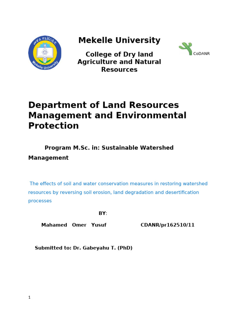 Soil and Water Conservation in Ethiopia | PDF | Erosion | Surface Runoff