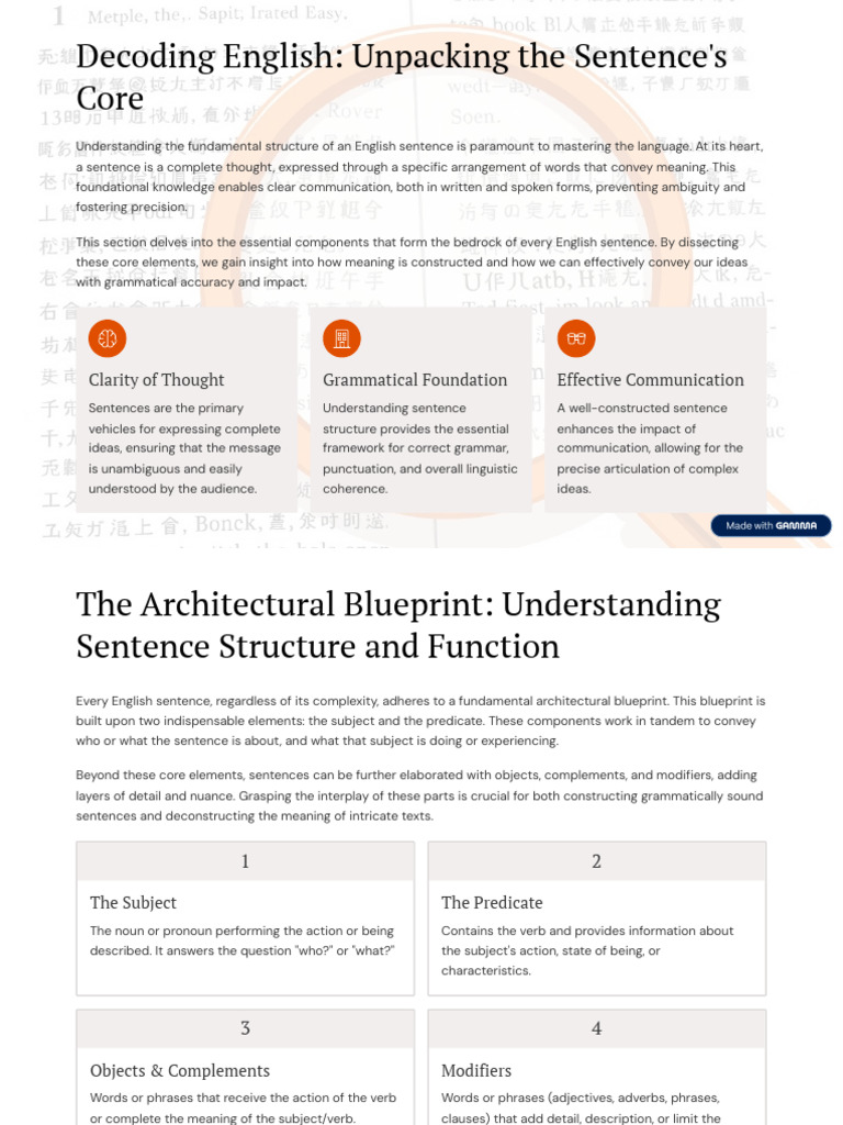 Decoding English Unpacking The Sentences Core | PDF | Semantics ...