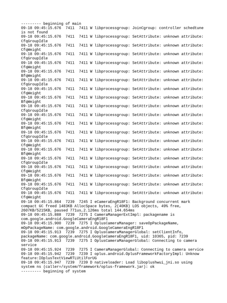 Android Camera Log Errors and Warnings | PDF | Computer Programming ...