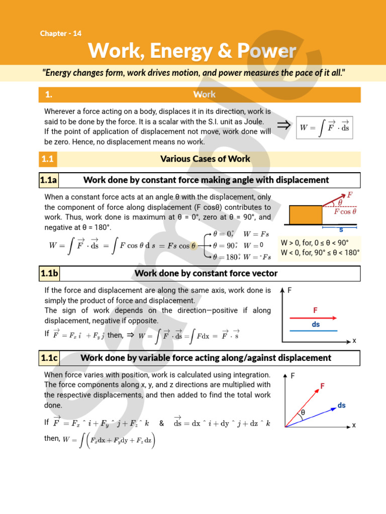 Work | PDF | Physical Sciences | Mechanical Engineering