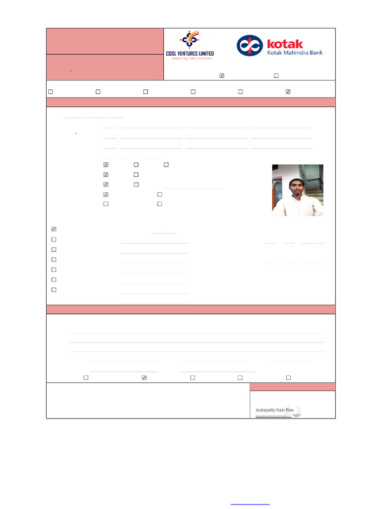 AOF FORM 68bc2b97a4cd3e9998c4d05f | PDF | Identity Document | Access ...