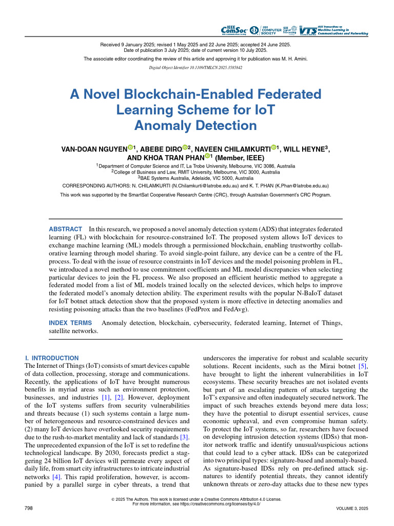 Blockchain-Based IoT Anomaly Detection | PDF | Internet Of Things ...
