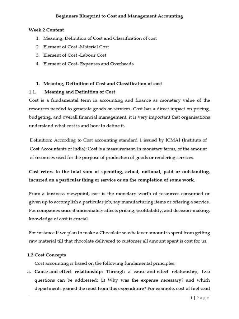 Cost and Management Accounting Guide | PDF | Cost Of Goods Sold | Expense