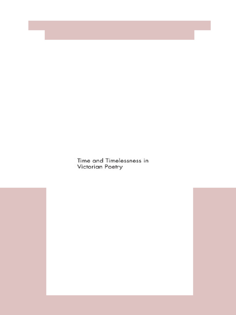 Time and Timelessness in Victorian Poetry 116th Edition Irmtraud Huber ...
