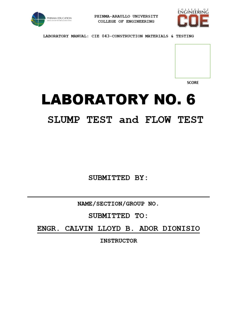 Slump and Flow Test Procedures | PDF | Concrete