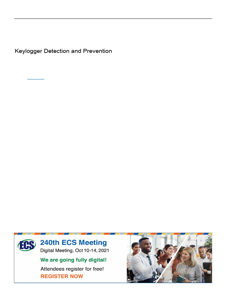 Keylogger Detection and Prevention | PDF | Malware | Computer Keyboard
