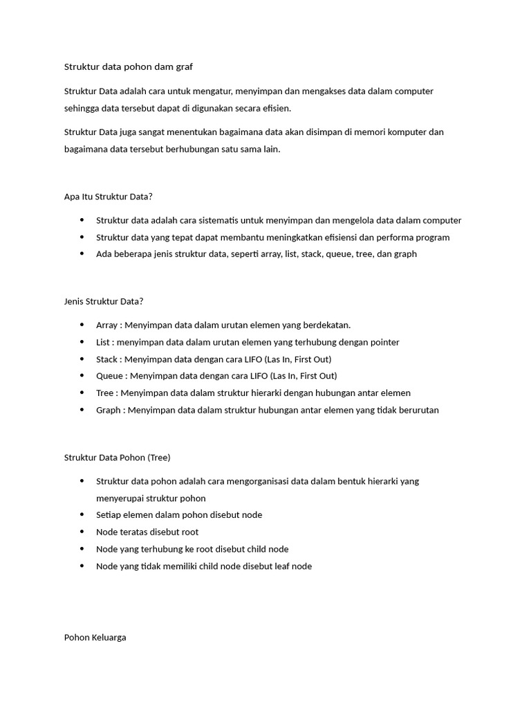 Struktur Data Pohon dan Graf dalam Kehidupan | PDF