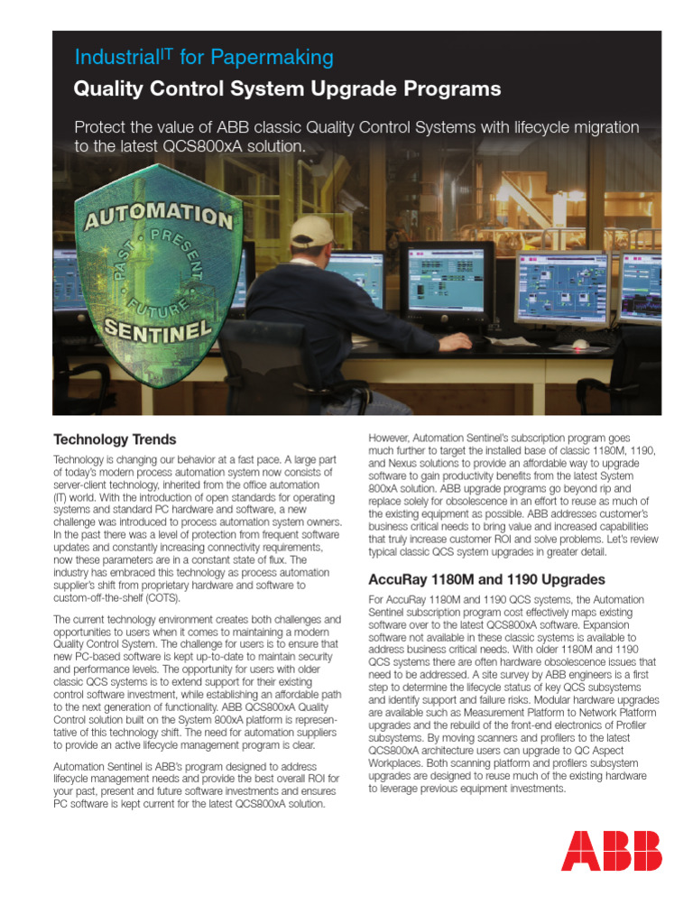 Quality Control System Upgrade Guide | PDF | Software | Automation