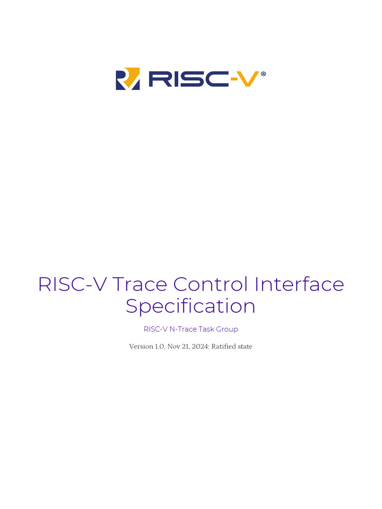 RISC-V Trace Control Interface Spec | PDF | Data Compression | Computer ...