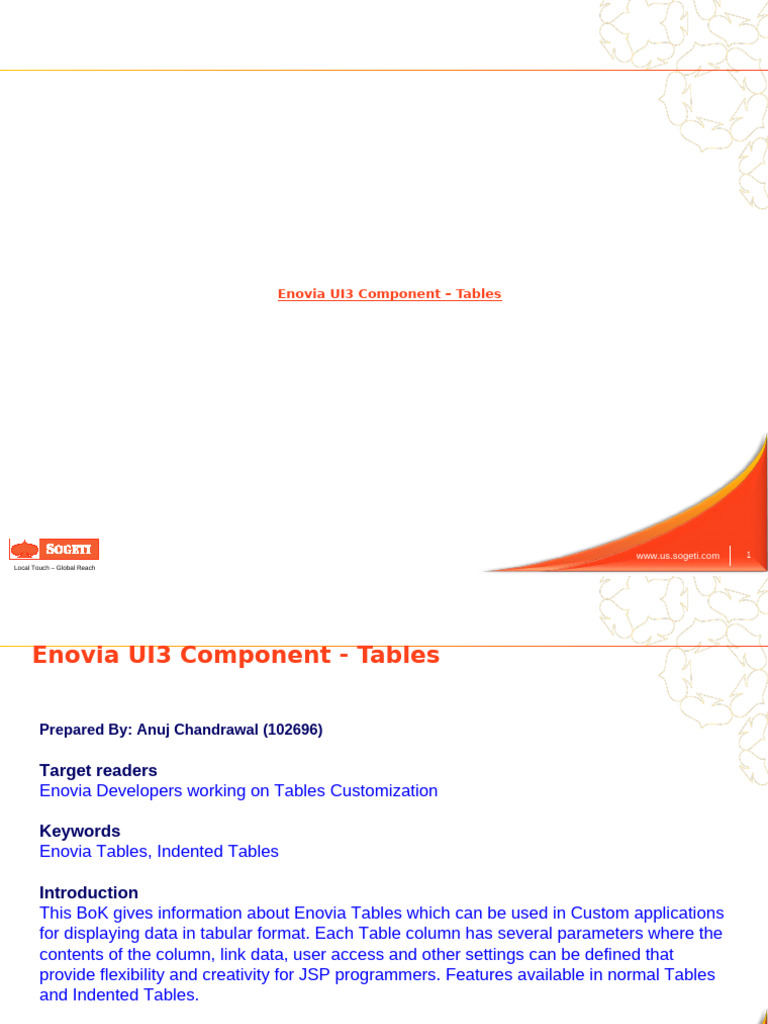 Enovia Tables Customization Guide | PDF | Computer Programming ...