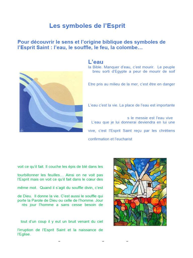 Symboles de l'Esprit Saint et leur sens | PDF | Saint-Esprit | Baptisme