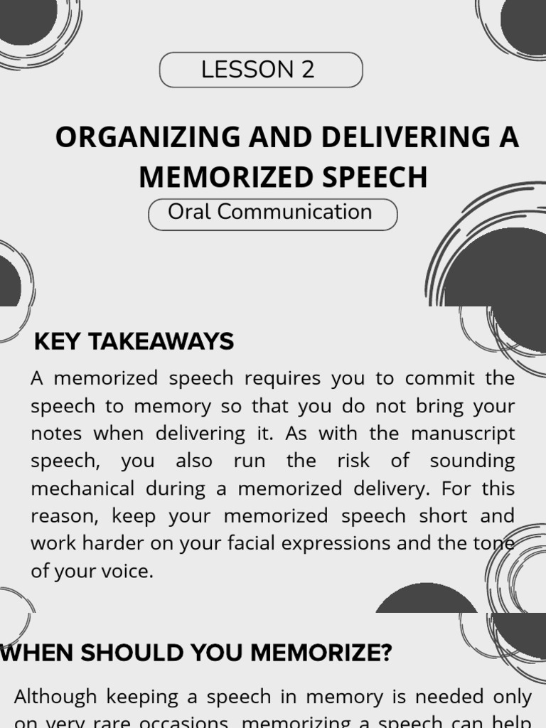 Mastering Memorized Speech Delivery | PDF | Speech | Human Communication