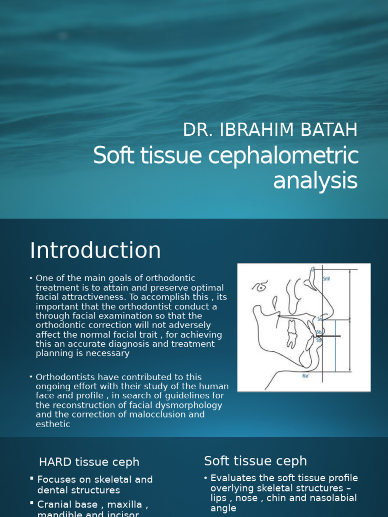 Soft Tissue Cephalometric Analysis Guide | PDF | Orthodontics | Human Nose