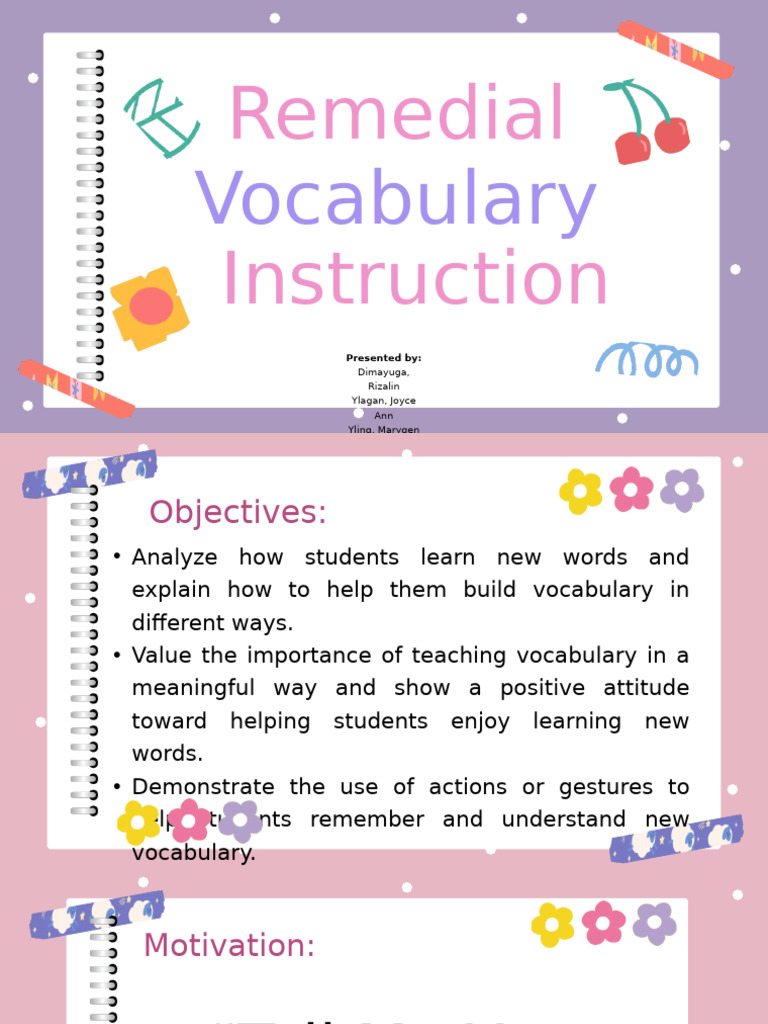 Effective Strategies for Vocabulary Instruction | PDF | Vocabulary ...